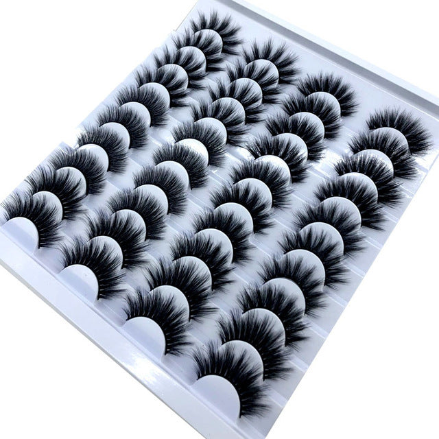 NEW 20 Pairs 8-25mm Fake Eyelashes 100 Mink Eyelashes Mink NEW 20 Pairs 8-25mm Fake Eyelashes 100 Mink Eyelashes Mink